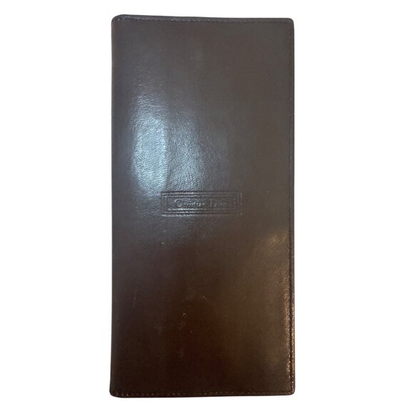 Vintage Christian Dior Wallet Brown Leather Bifold Classic Designer Old Money - Picture 1 of 10